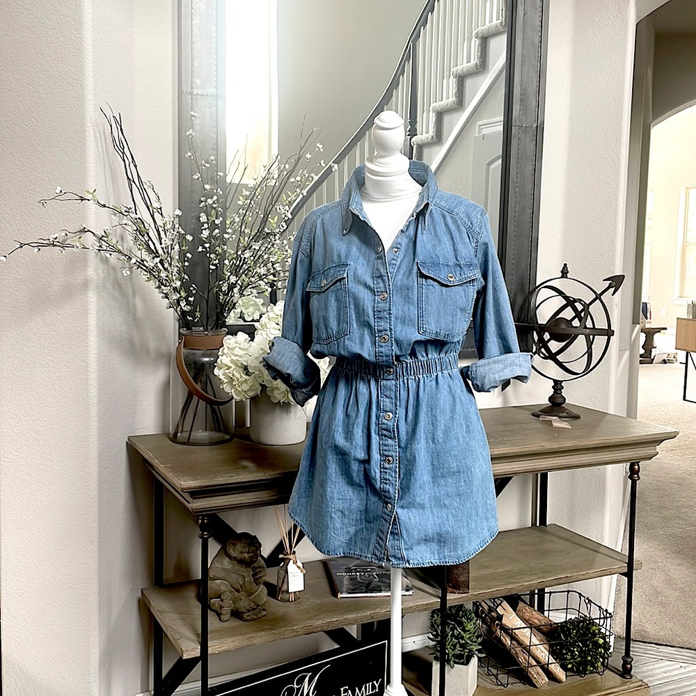 Zara denim dress MED